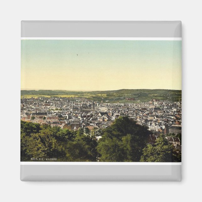 General view, Aachen, the Rhine, Germany classic P Magnet (Front)