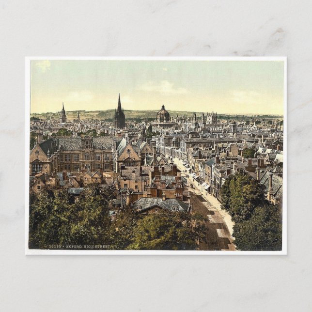General view and High Street, Oxford, England clas Postcard (Front)