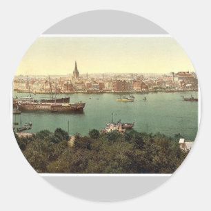 General view, Kiel, Schleswig-Holstein, Germany cl Classic Round Sticker