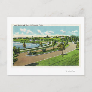 General View of Baxter Blvd, Route # 1 Postcard