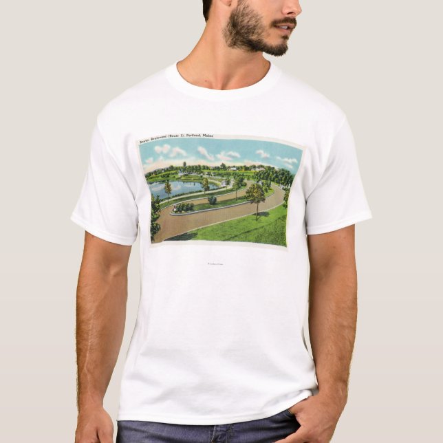 General View of Baxter Blvd, Route # 1 T-Shirt (Front)
