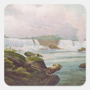 General View of Niagara Falls from Canadian Side Square Sticker