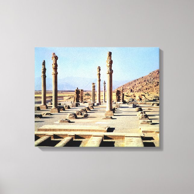 General view of the Apadana  founded c.518 BC Canvas Print (Front)