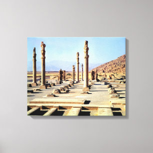 General view of the Apadana  founded c.518 BC Canvas Print