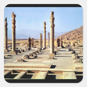 General view of the Apadana  founded c.518 BC Square Sticker