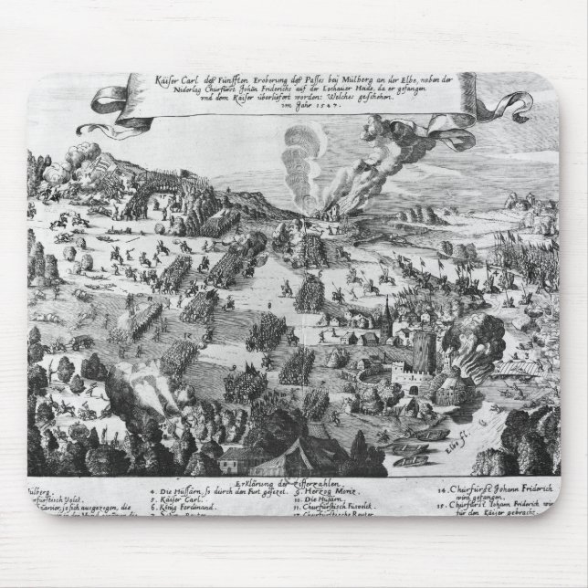 General view of the battle of Muhlberg Mouse Pad (Front)