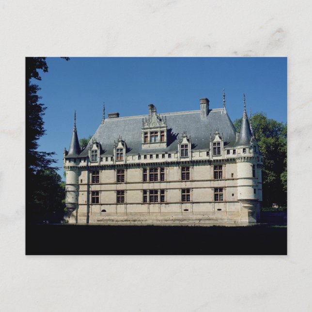 General view of the Chateau d'Azay-le-Rideau Postcard (Front)