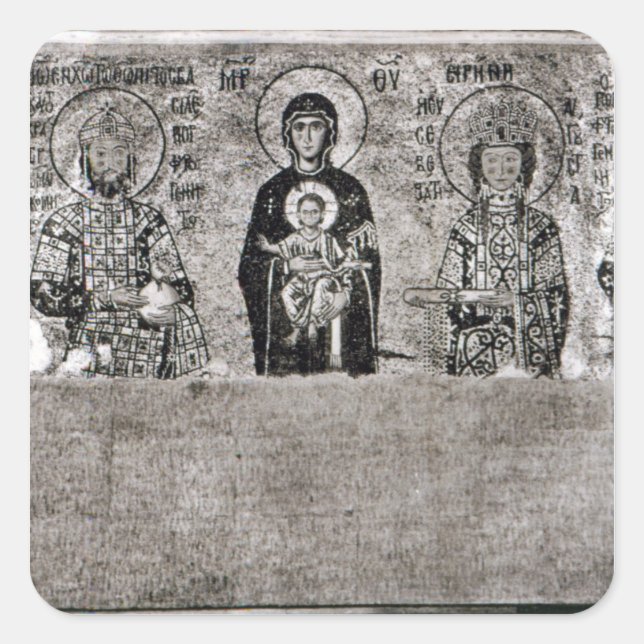 General view of the John Panel Square Sticker (Front)