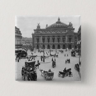 General view of the Paris Opera House 15 Cm Square Badge
