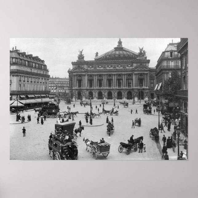 General view of the Paris Opera House Poster (Front)