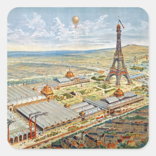 General View of the Universal Exhibition Square Sticker