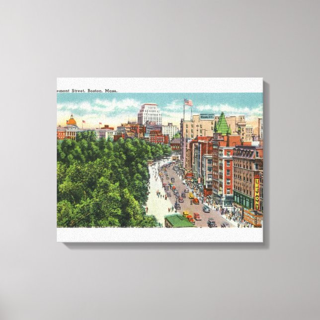 General View of Tremont Street Canvas Print (Front)