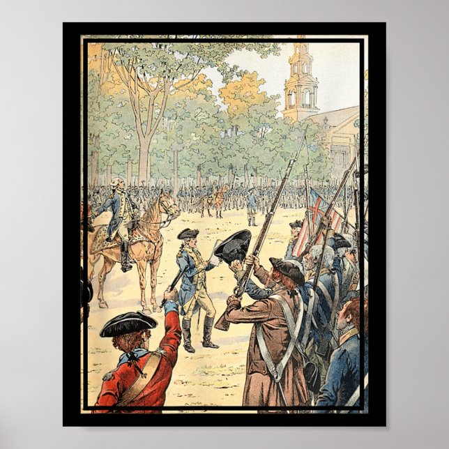 General Washington Commanding Continental Army  Poster (Front)