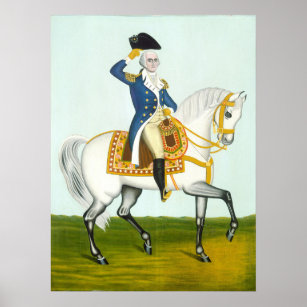 General Washington on a Charger - Fine Art Poster
