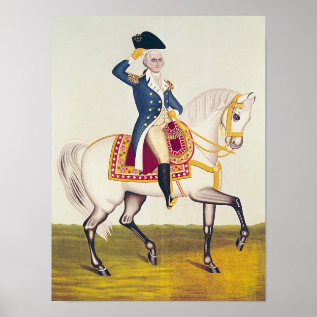 General Washington on a White Charger, c.1835 Poster (Front)