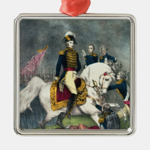 General William H. Harrison  at the Battle Metal Tree Decoration