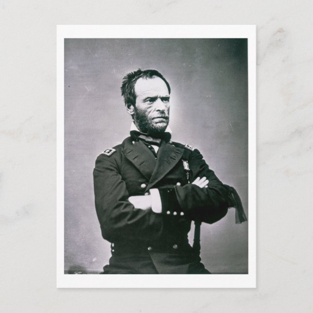 General William T. Sherman (1820-91) (b/w photo) Postcard (Front)
