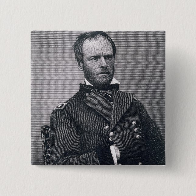 General William Tecumseh Sherman, engraved after a 15 Cm Square Badge (Front)