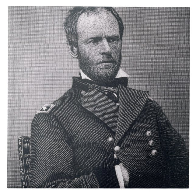 General William Tecumseh Sherman, engraved after a Tile (Front)