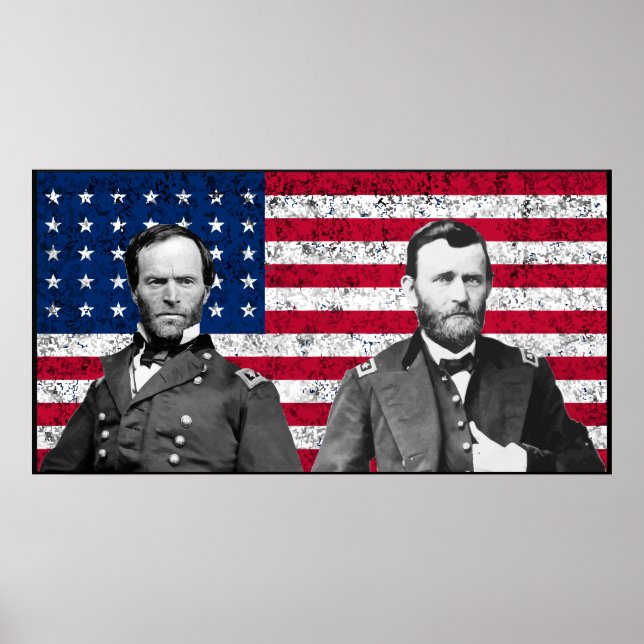 Generals Sherman and Grant Poster (Front)