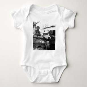 Generaly George S. Patton and Colonel Lyle Bernard Baby Bodysuit