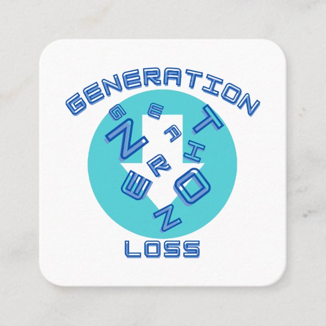 Generation loss  square business card (Front)