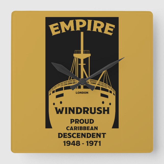 Generation Windrush Black History  Square Wall Clock (Front)