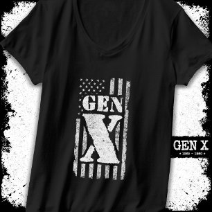 Generation X American Flag Proud Gen Xer Gen X T-Shirt