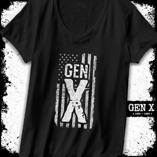 Generation X Gen Xer American Flag Proud Gen X T-Shirt