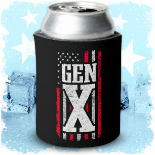 Generation X Gen Xer Proud American Flag Gen X Can Cooler