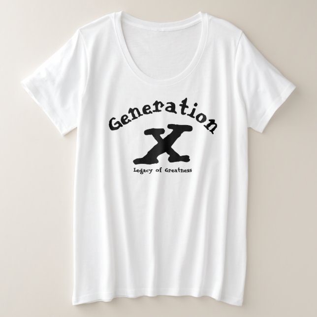 Generation X T-Shirt Plus Size T-Shirt (Design Front)