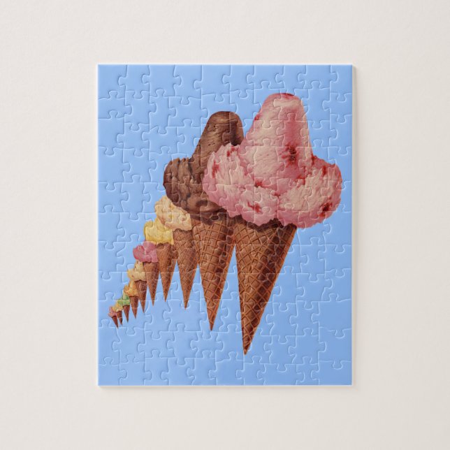 generations of ice cream cones jigsaw puzzle (Vertical)