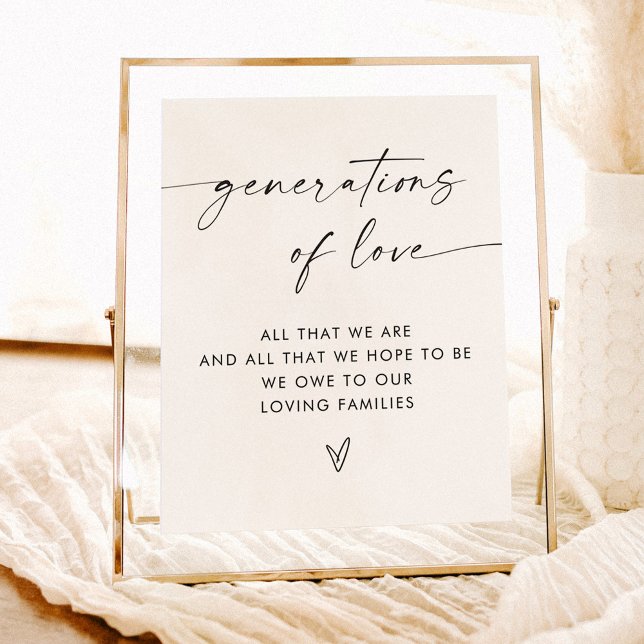 Generations of Love Sign | Modern Wedding Sign  (Creator Uploaded)