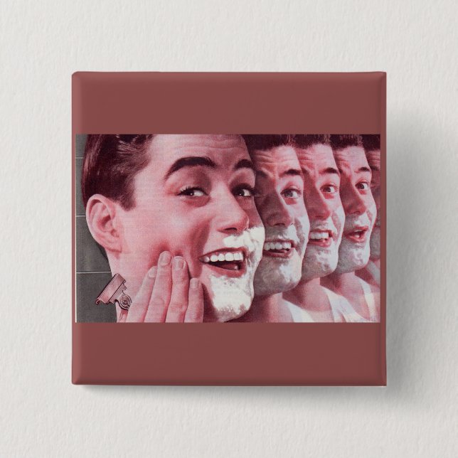 generations of shaving 15 cm square badge (Front)