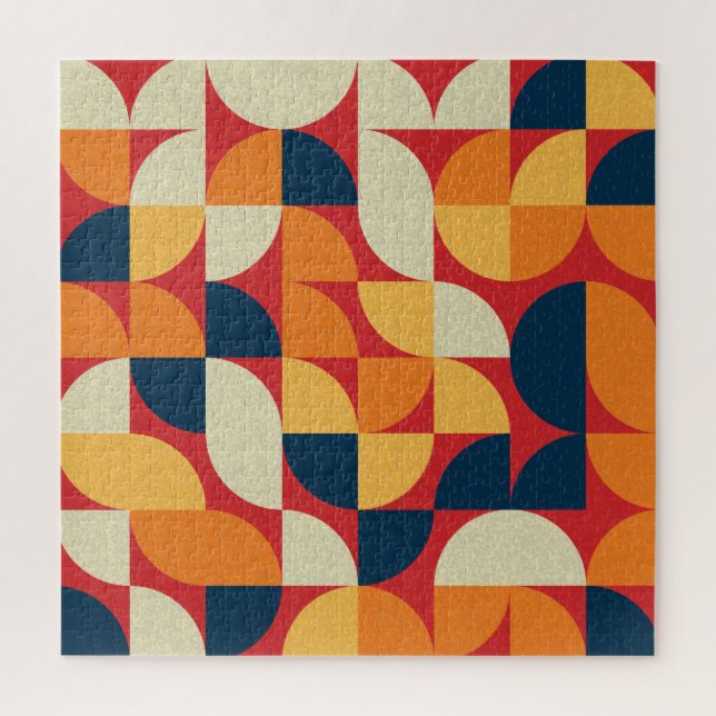 Generative Art: Colourful Quarter Circles Jigsaw Puzzle (Vertical)
