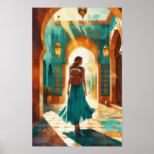 Generative Content Solo Traveller in Morocco Poster