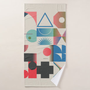Generative design artwork graphics of bizarre comp bath towel