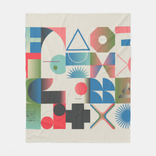 Generative design artwork graphics of bizarre comp fleece blanket
