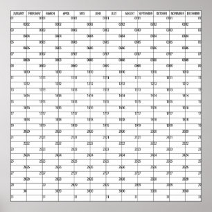 generic annual planner poster