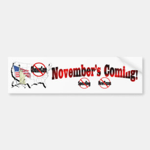 Generic Anti ObamaCare – November's Coming! Bumper Sticker