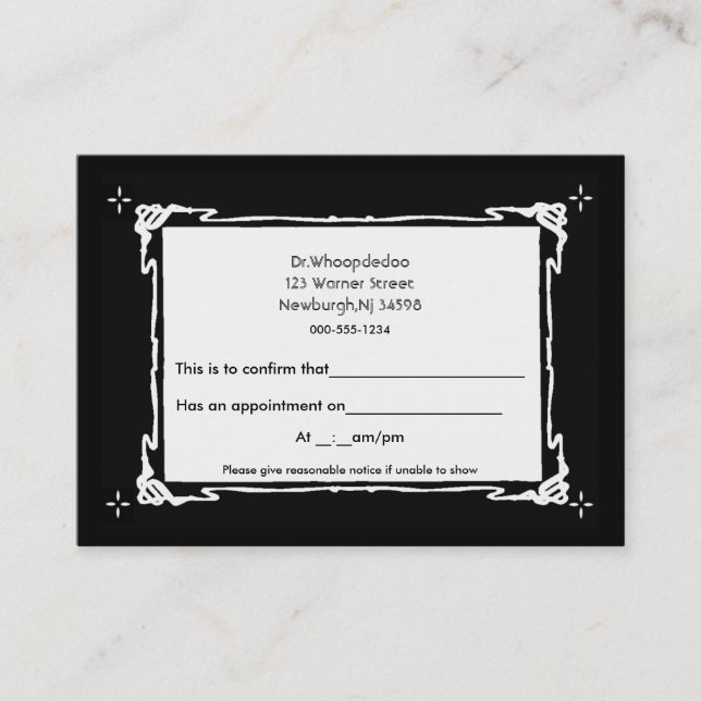 generic appointment 2 card (Front)