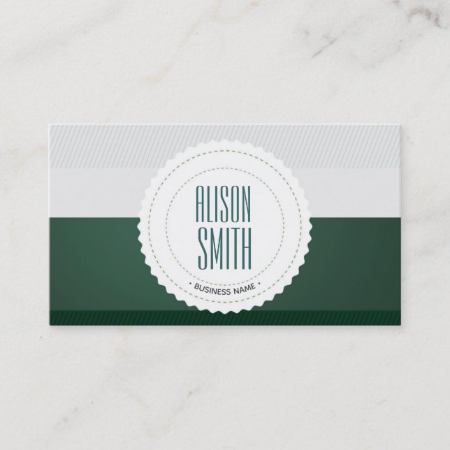 Generic Badget with green background Business Card (Front)