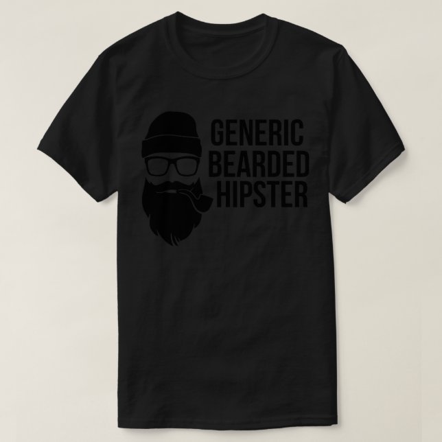 Generic Bearded Hipster Funny beard design 1 T-Shirt (Design Front)