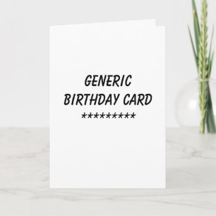 Generic Birthday Card
