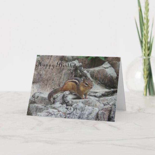 Generic Birthday Card Chipmunk (Front)