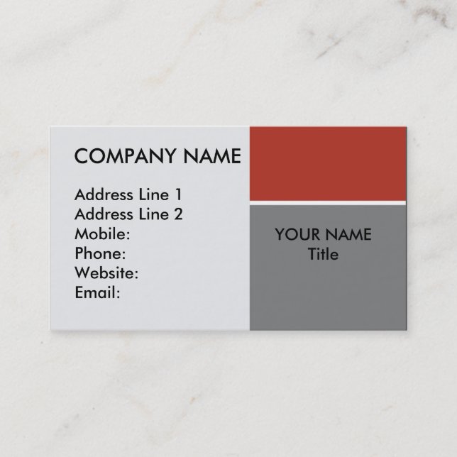Generic Card... Business Card (Front)