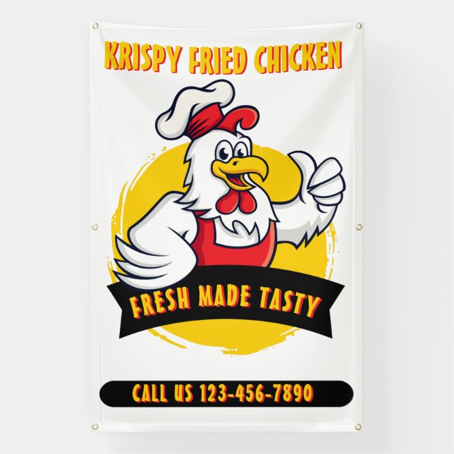 Generic Customise Fried Crispy Chicken Banner (Vertical)