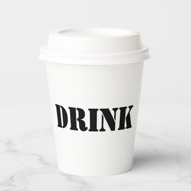 Generic Food and Drink Humourous Party Supplies Paper Cups (Front)