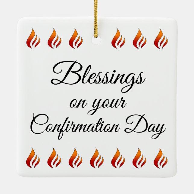 Generic Gifts of the Holy Spirit Confirmation  Ceramic Ornament (Back)