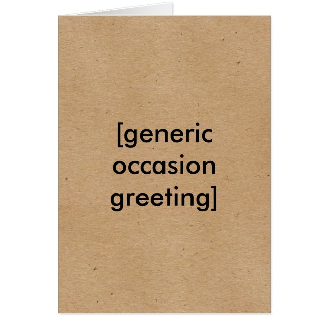 Generic greeting card (Front)
